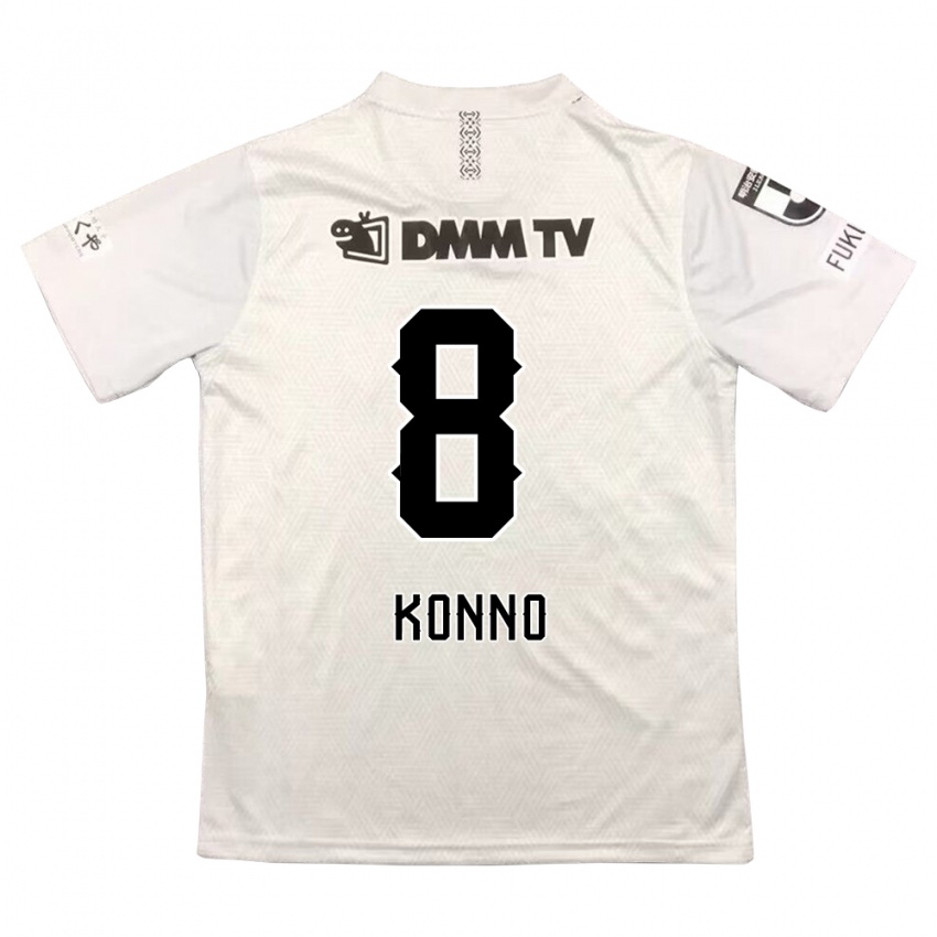 Niño Camiseta Kazuya Konno #8 Gris Negro 2ª Equipación 2024/25 La Camisa México