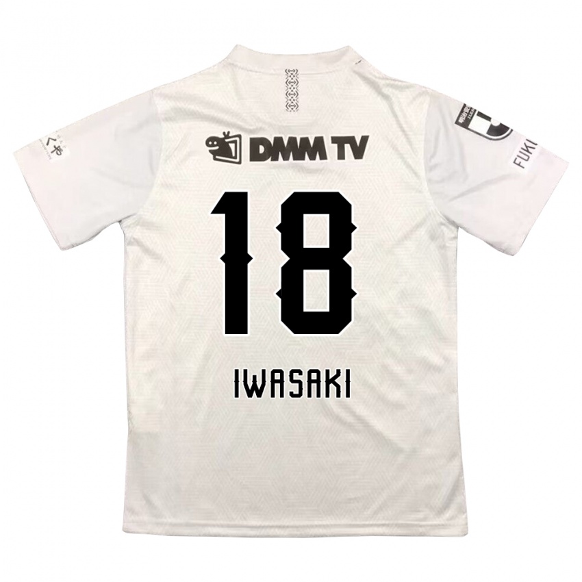 Niño Camiseta Yuto Iwasaki #18 Gris Negro 2ª Equipación 2024/25 La Camisa México