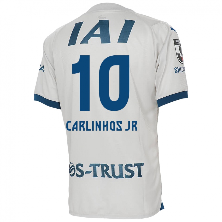 Niño Camiseta Carlinhos Junior #10 Blanco Azul 2ª Equipación 2024/25 La Camisa México