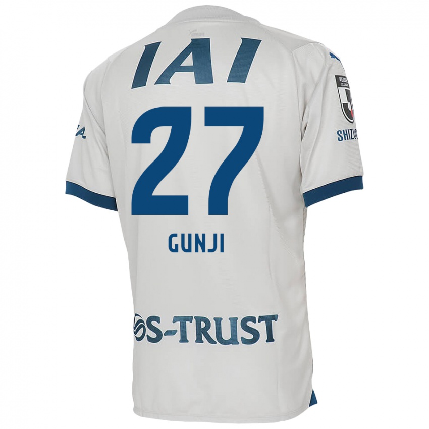 Niño Camiseta Riku Gunji #27 Blanco Azul 2ª Equipación 2024/25 La Camisa México