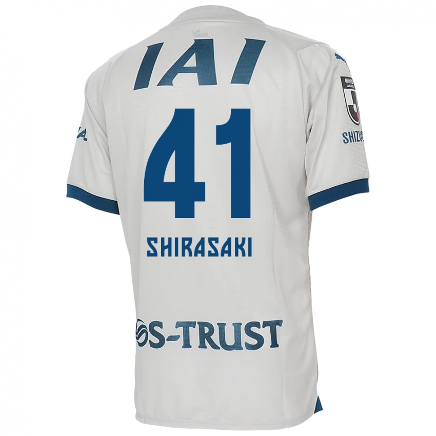 Niño Camiseta Ryohei Shirasaki #41 Blanco Azul 2ª Equipación 2024/25 La Camisa México