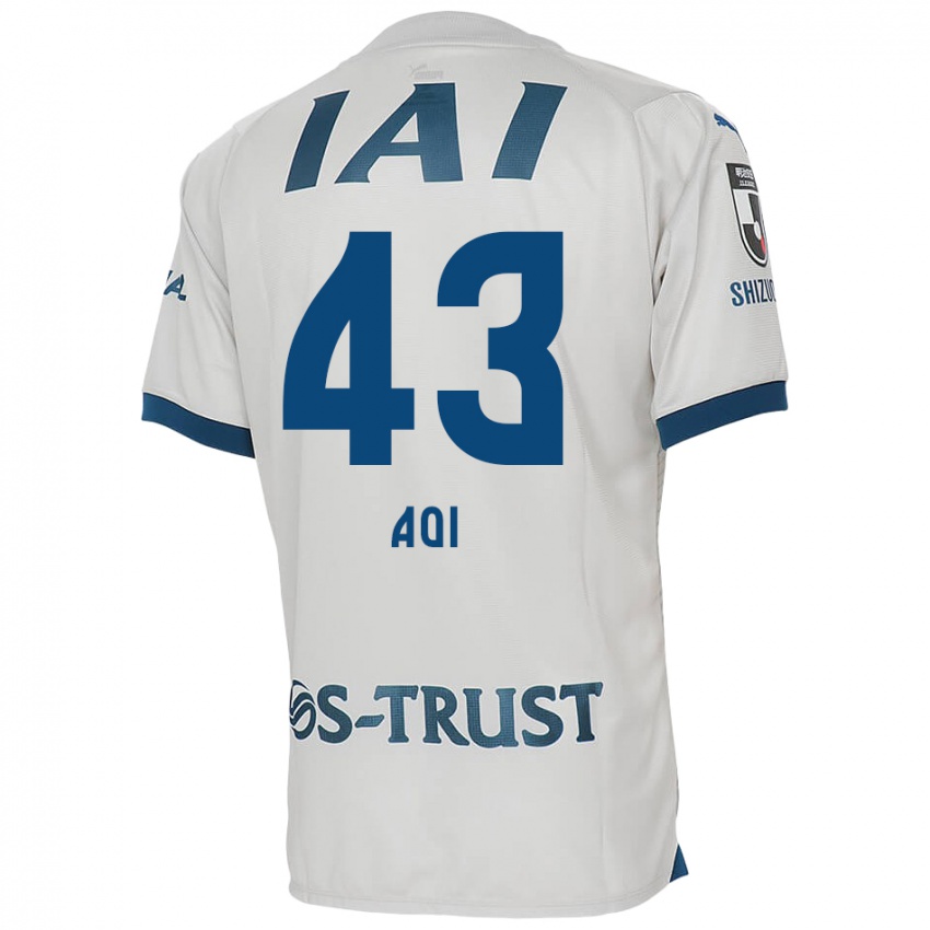 Niño Camiseta Aoi Ando #43 Blanco Azul 2ª Equipación 2024/25 La Camisa México