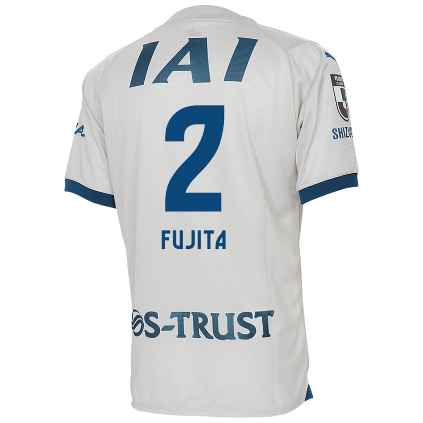 Niño Camiseta Shunsuke Fujita #2 Blanco Azul 2ª Equipación 2024/25 La Camisa México