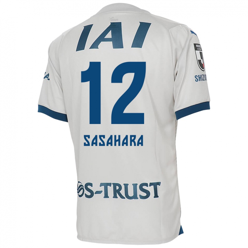 Niño Camiseta Kenshin Sasahara #12 Blanco Azul 2ª Equipación 2024/25 La Camisa México