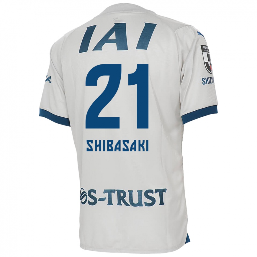 Niño Camiseta Kaito Shibasaki #21 Blanco Azul 2ª Equipación 2024/25 La Camisa México