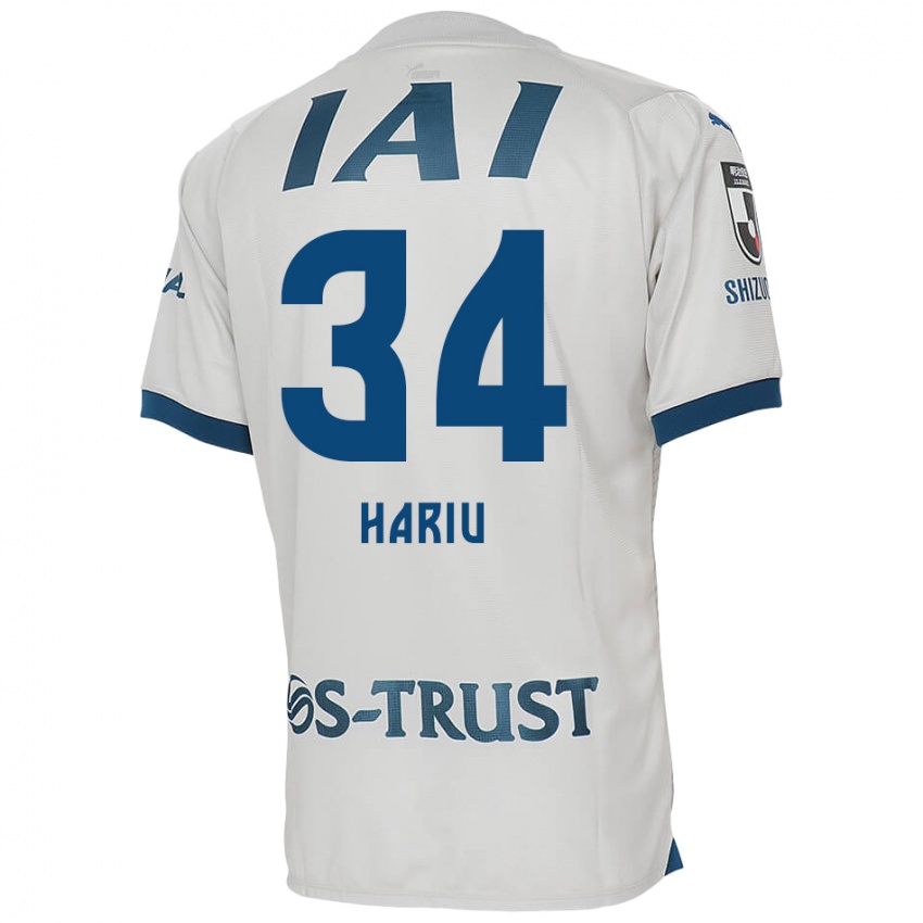 Niño Camiseta Ryota Hariu #34 Blanco Azul 2ª Equipación 2024/25 La Camisa México