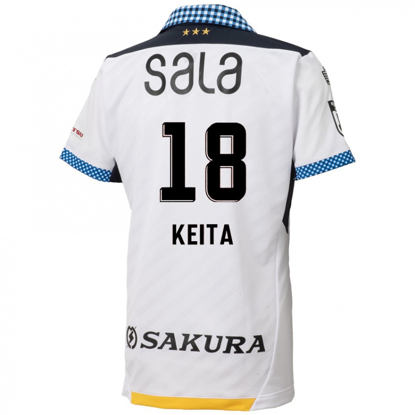 Niño Camiseta Keita Takahata #18 Blanco Negro 2ª Equipación 2024/25 La Camisa México