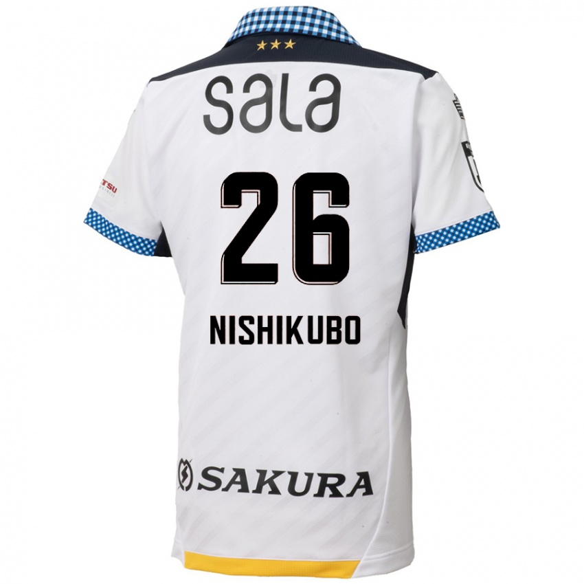 Niño Camiseta Shunsuke Nishikubo #26 Blanco Negro 2ª Equipación 2024/25 La Camisa México