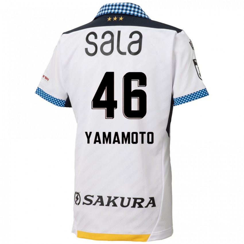 Niño Camiseta Shota Yamamoto #46 Blanco Negro 2ª Equipación 2024/25 La Camisa México