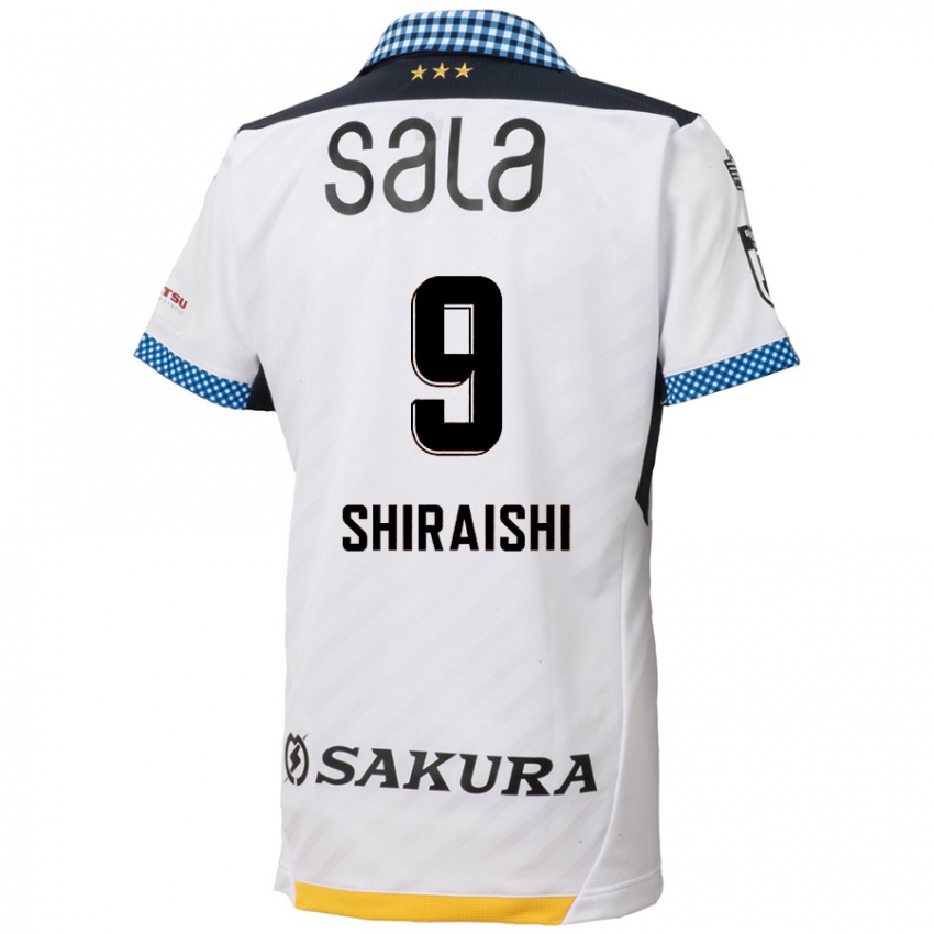 Niño Camiseta Eriya Shiraishi #9 Blanco Negro 2ª Equipación 2024/25 La Camisa México