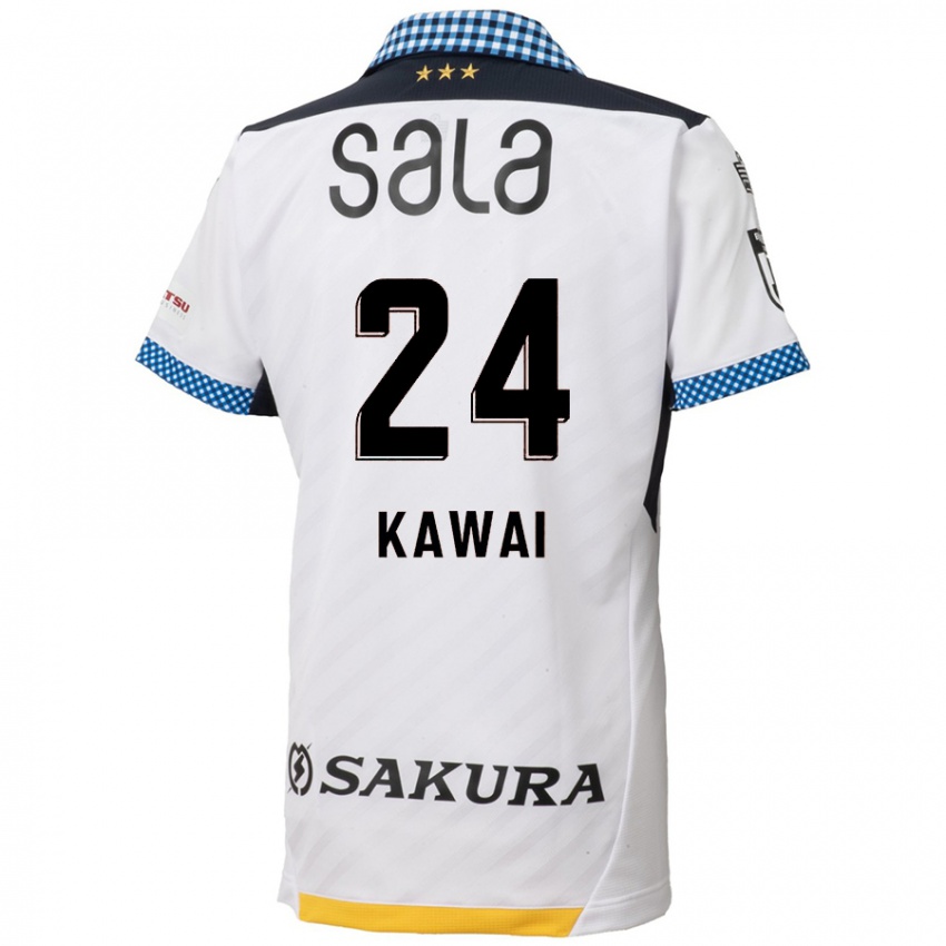 Niño Camiseta Yuki Kawai #24 Blanco Negro 2ª Equipación 2024/25 La Camisa México