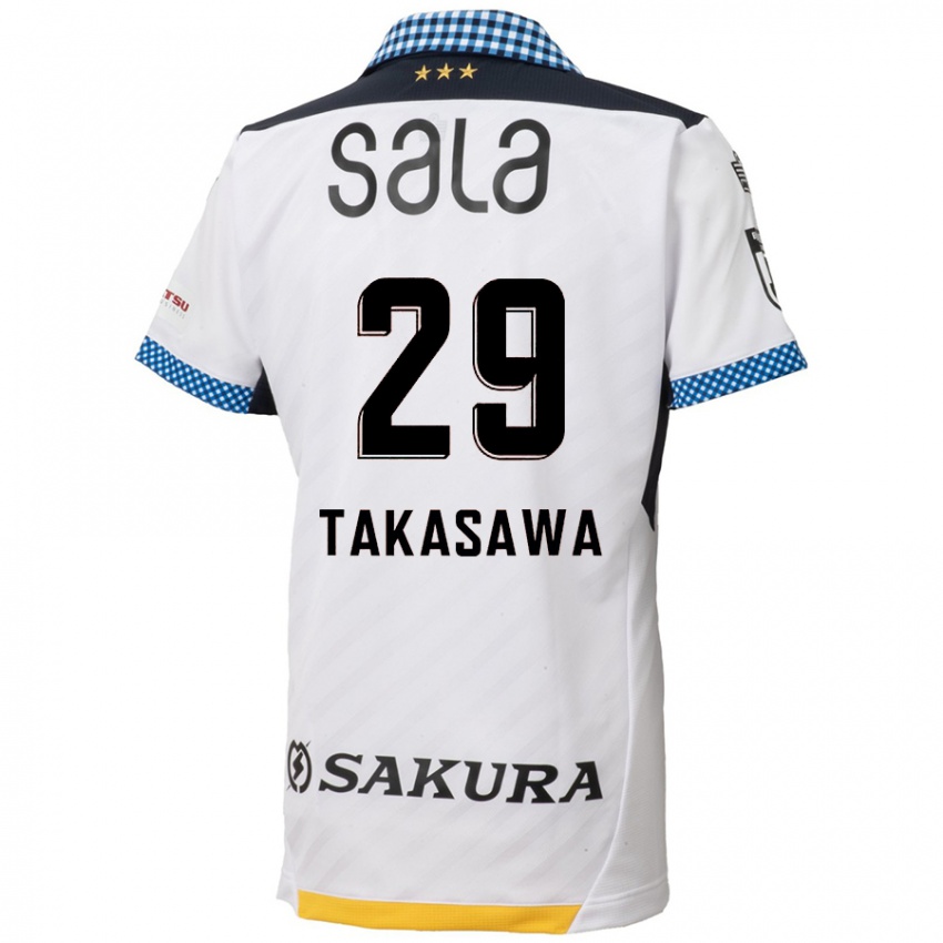 Niño Camiseta Kaito Takasawa #29 Blanco Negro 2ª Equipación 2024/25 La Camisa México