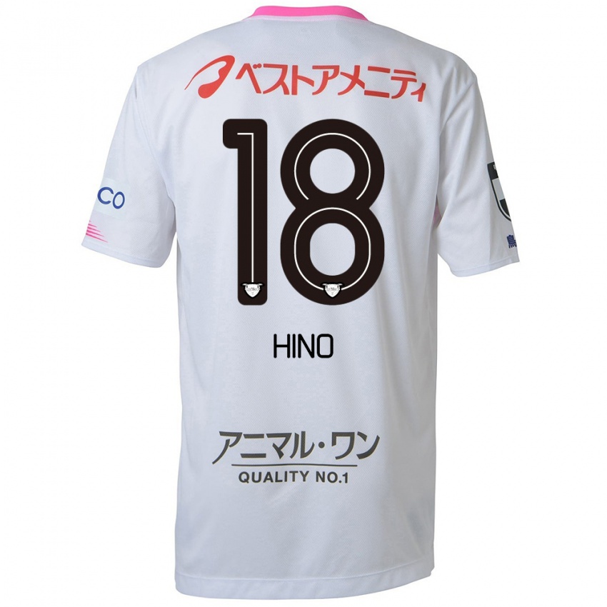 Niño Camiseta Shota Hino #18 Blanco Azul Rosa 2ª Equipación 2024/25 La Camisa México