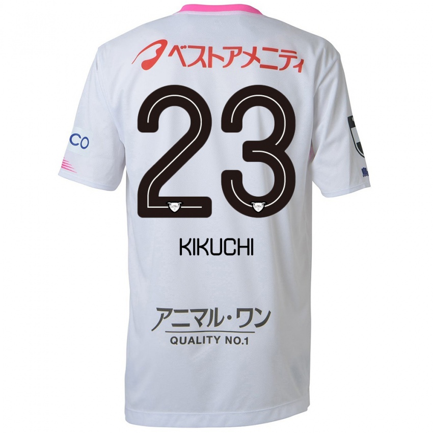 Niño Camiseta Taichi Kikuchi #23 Blanco Azul Rosa 2ª Equipación 2024/25 La Camisa México