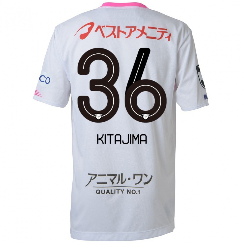 Niño Camiseta Fumiya Kitajima #36 Blanco Azul Rosa 2ª Equipación 2024/25 La Camisa México