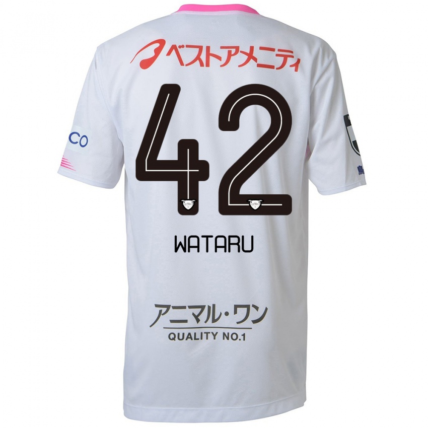 Niño Camiseta Wataru Harada #42 Blanco Azul Rosa 2ª Equipación 2024/25 La Camisa México