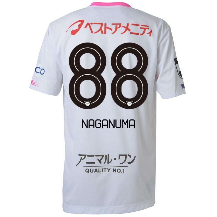 Niño Camiseta Yoichi Naganuma #88 Blanco Azul Rosa 2ª Equipación 2024/25 La Camisa México