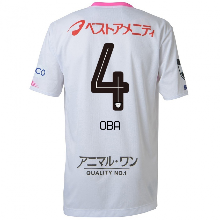 Niño Camiseta Shotaro Oba #4 Blanco Azul Rosa 2ª Equipación 2024/25 La Camisa México