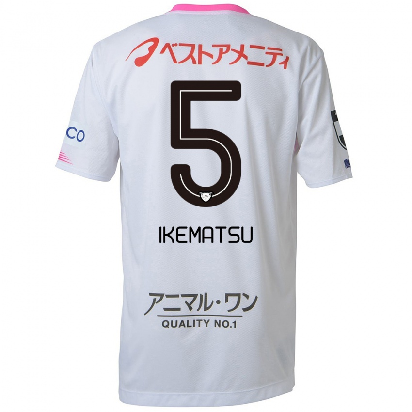 Niño Camiseta Teppei Ikematsu #5 Blanco Azul Rosa 2ª Equipación 2024/25 La Camisa México