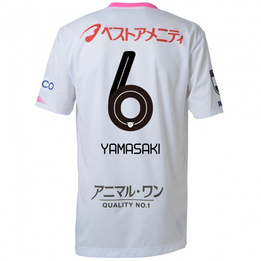 Niño Camiseta Haruki Yamasaki #6 Blanco Azul Rosa 2ª Equipación 2024/25 La Camisa México