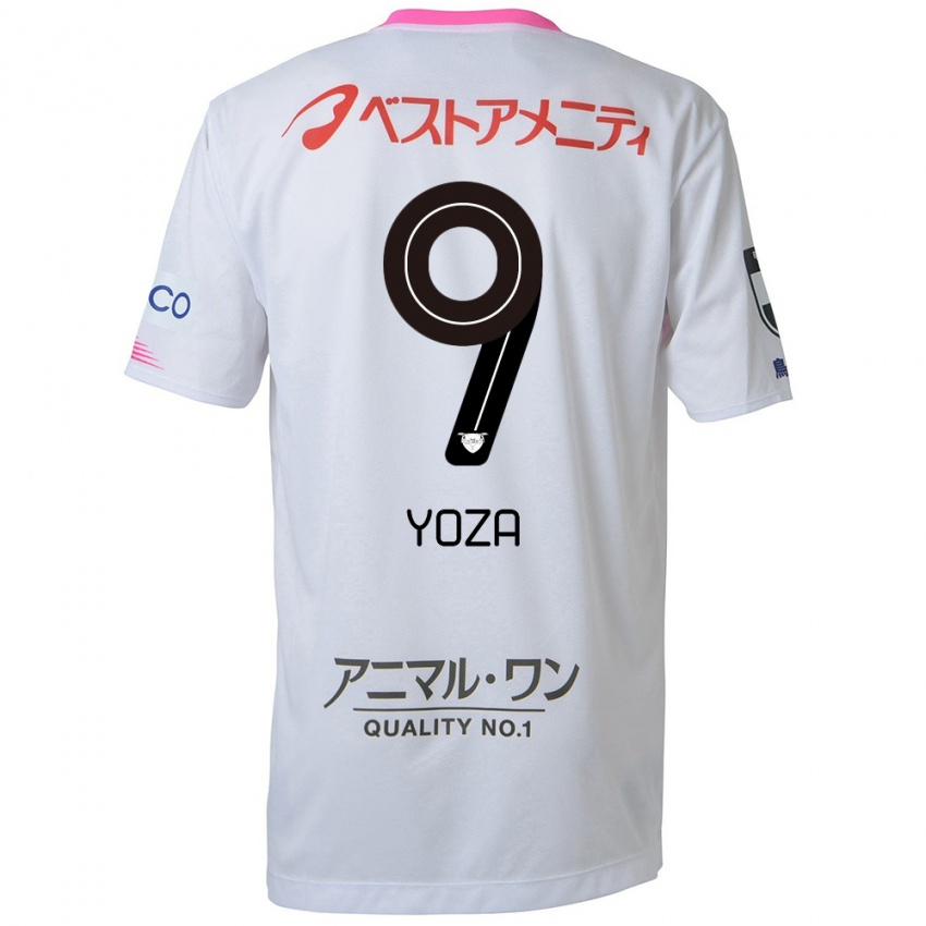 Niño Camiseta Tomomichi Yoza #9 Blanco Azul Rosa 2ª Equipación 2024/25 La Camisa México