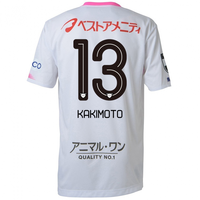 Niño Camiseta Yuto Kakimoto #13 Blanco Azul Rosa 2ª Equipación 2024/25 La Camisa México