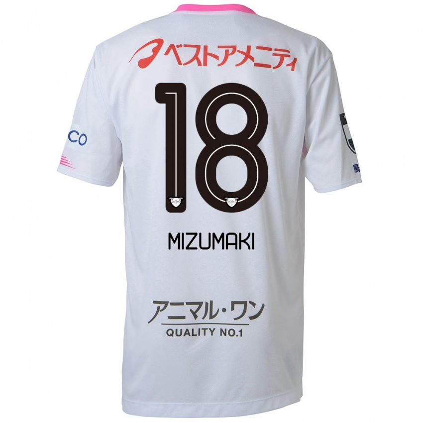 Niño Camiseta Tokito Mizumaki #18 Blanco Azul Rosa 2ª Equipación 2024/25 La Camisa México