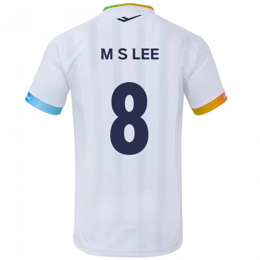 Niño Camiseta Seung-Mo Lee #8 Blanco Azul 2ª Equipación 2024/25 La Camisa México