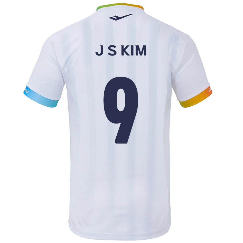 Niño Camiseta Shin-Jin Kim #9 Blanco Azul 2ª Equipación 2024/25 La Camisa México