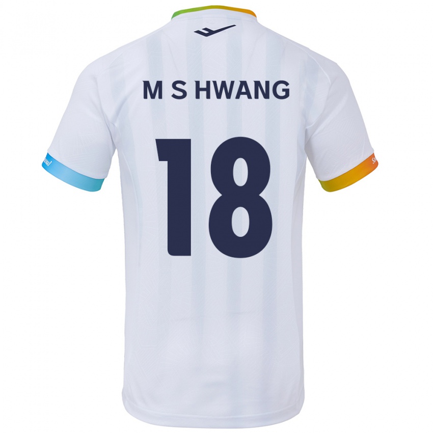 Niño Camiseta Seong-Min Hwang #18 Blanco Azul 2ª Equipación 2024/25 La Camisa México