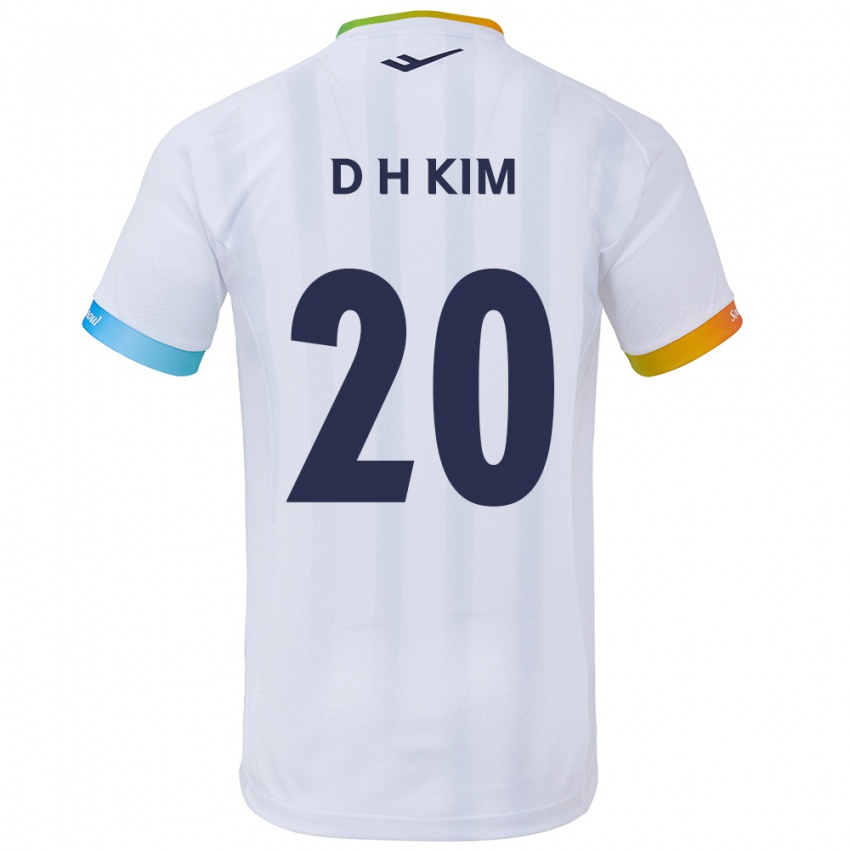 Niño Camiseta Hyeon-Deok Kim #20 Blanco Azul 2ª Equipación 2024/25 La Camisa México