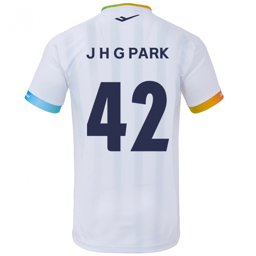 Niño Camiseta Jang Han-Gyeol Park #42 Blanco Azul 2ª Equipación 2024/25 La Camisa México