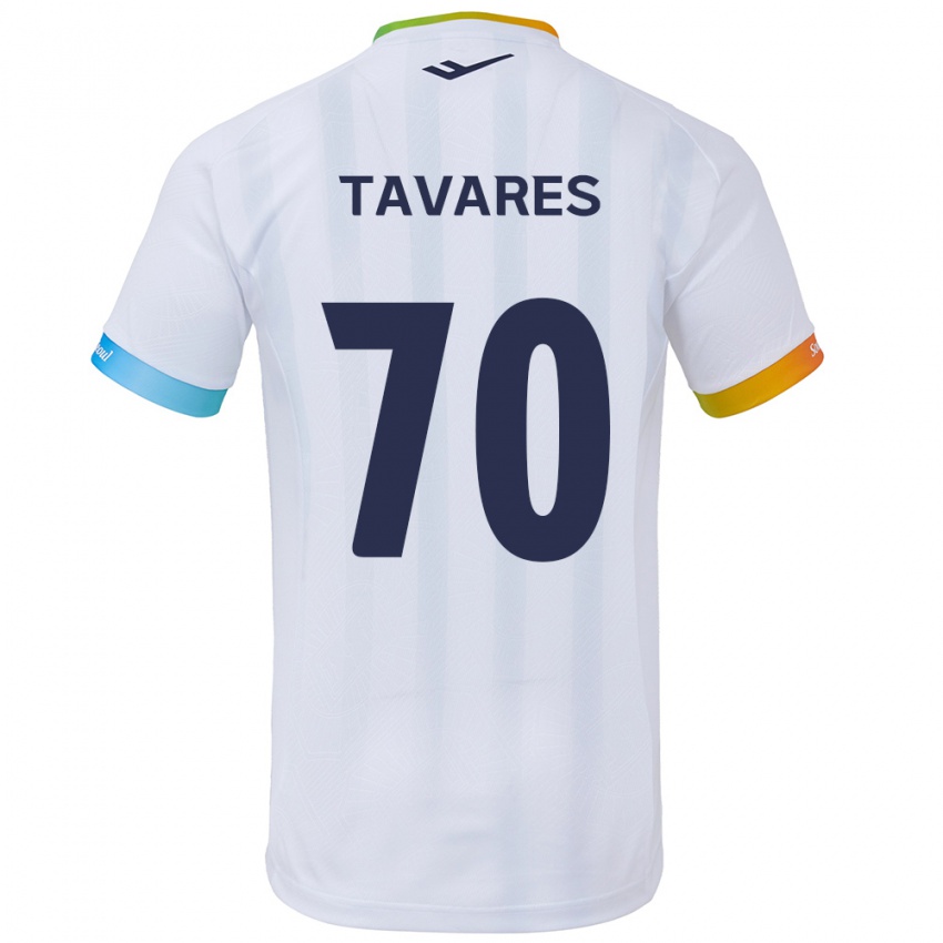 Niño Camiseta Ronaldo Tavares #70 Blanco Azul 2ª Equipación 2024/25 La Camisa México