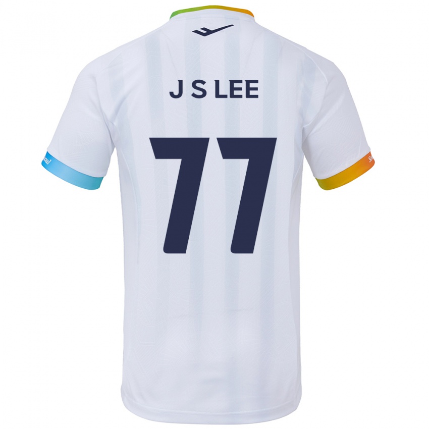 Niño Camiseta Seung-Joon Lee #77 Blanco Azul 2ª Equipación 2024/25 La Camisa México