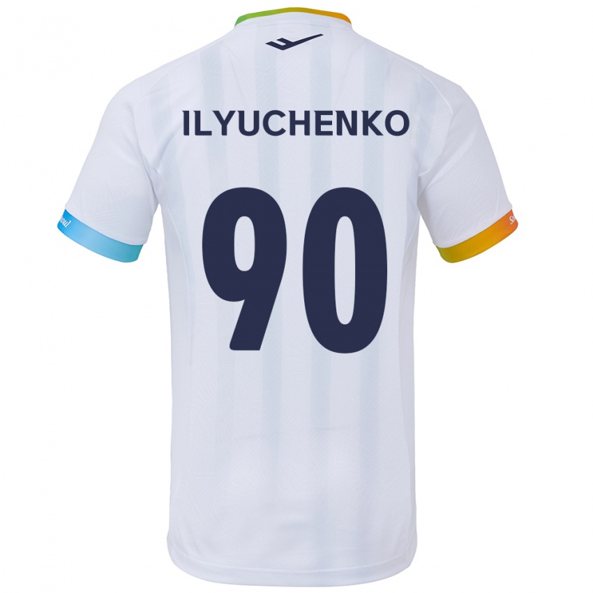 Niño Camiseta Stanislav Ilyuchenko #90 Blanco Azul 2ª Equipación 2024/25 La Camisa México