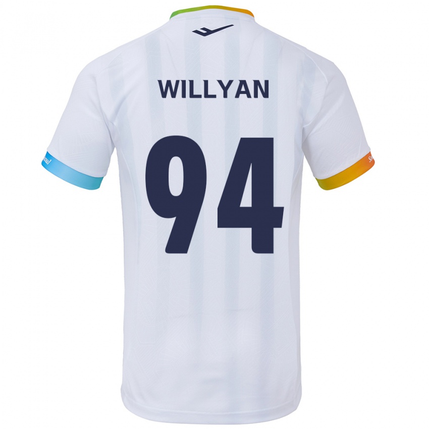 Niño Camiseta Willyan #94 Blanco Azul 2ª Equipación 2024/25 La Camisa México