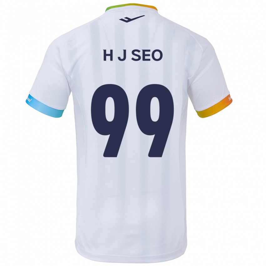 Niño Camiseta Ju-Hwan Seo #99 Blanco Azul 2ª Equipación 2024/25 La Camisa México