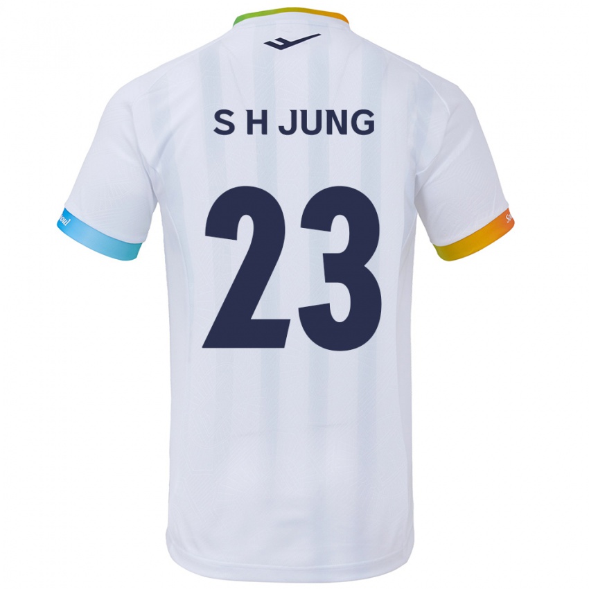 Niño Camiseta Hyeon-Soo Jung #23 Blanco Azul 2ª Equipación 2024/25 La Camisa México