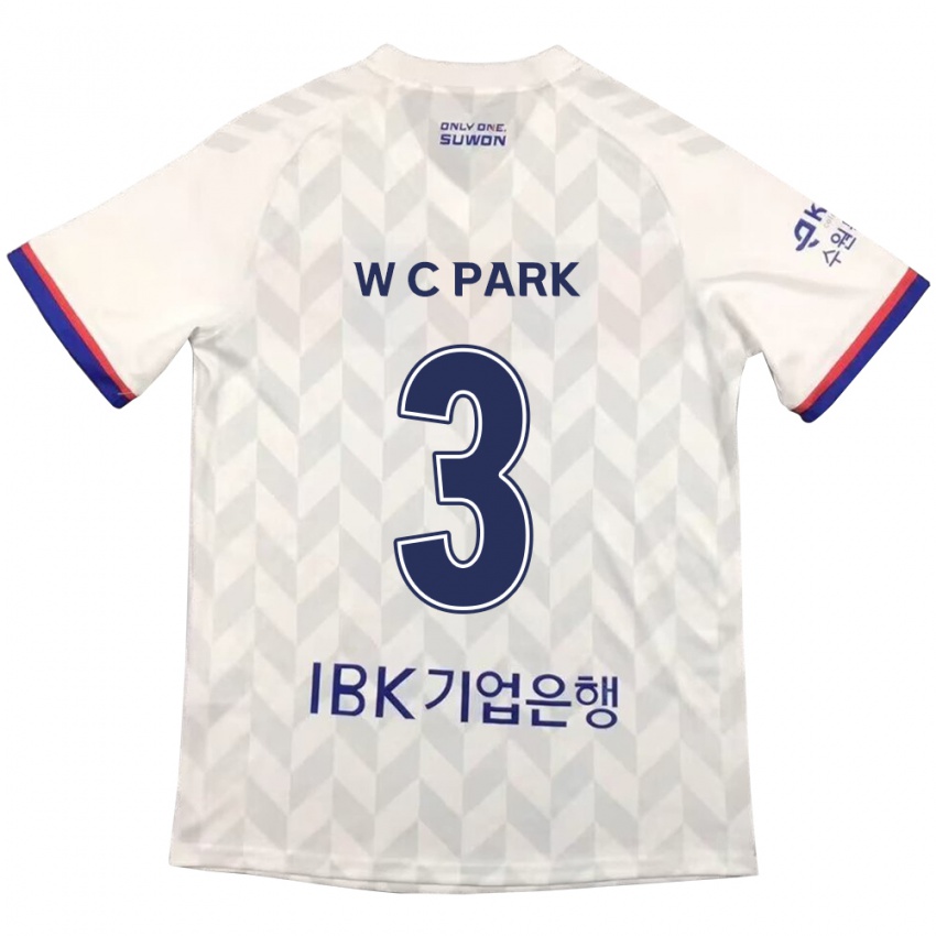 Niño Camiseta Cheol-Woo Park #3 Blanco Azul 2ª Equipación 2024/25 La Camisa México