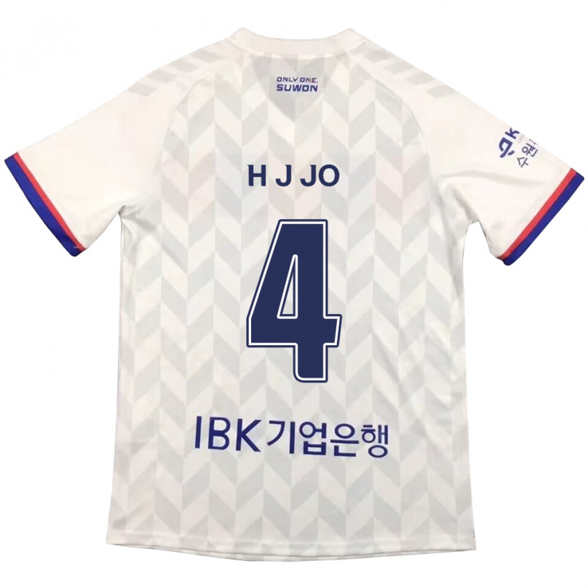 Niño Camiseta Jun-Hyun Jo #4 Blanco Azul 2ª Equipación 2024/25 La Camisa México