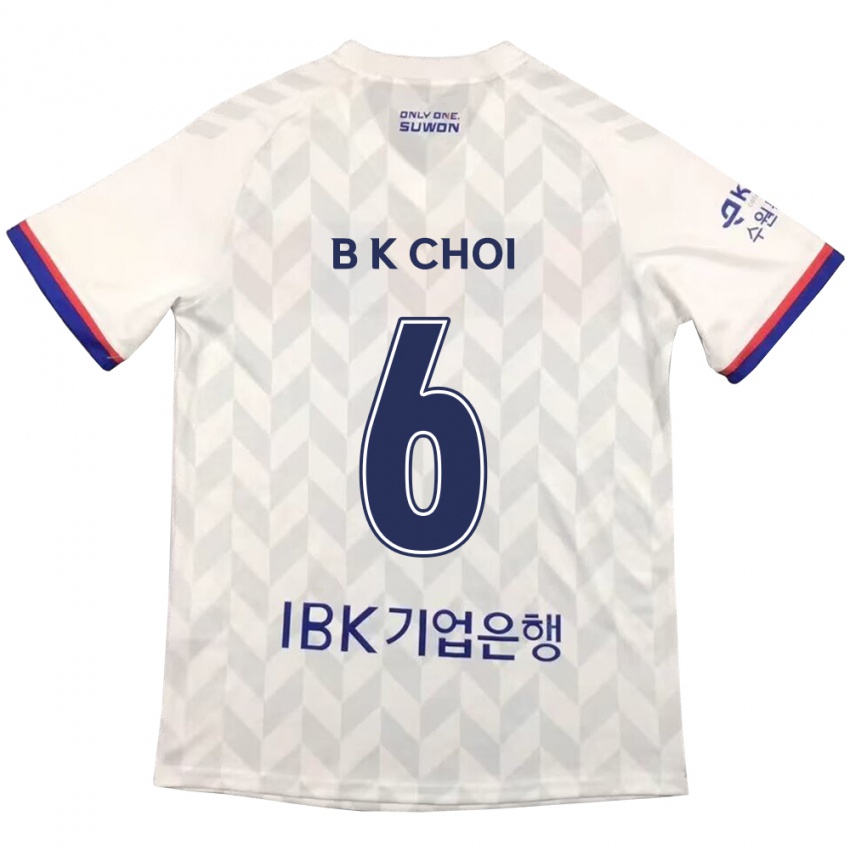 Niño Camiseta Kyu-Baek Choi #6 Blanco Azul 2ª Equipación 2024/25 La Camisa México