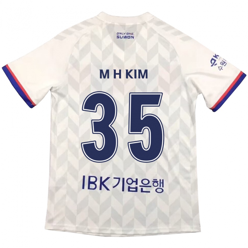 Niño Camiseta Hyeon-Min Kim #35 Blanco Azul 2ª Equipación 2024/25 La Camisa México