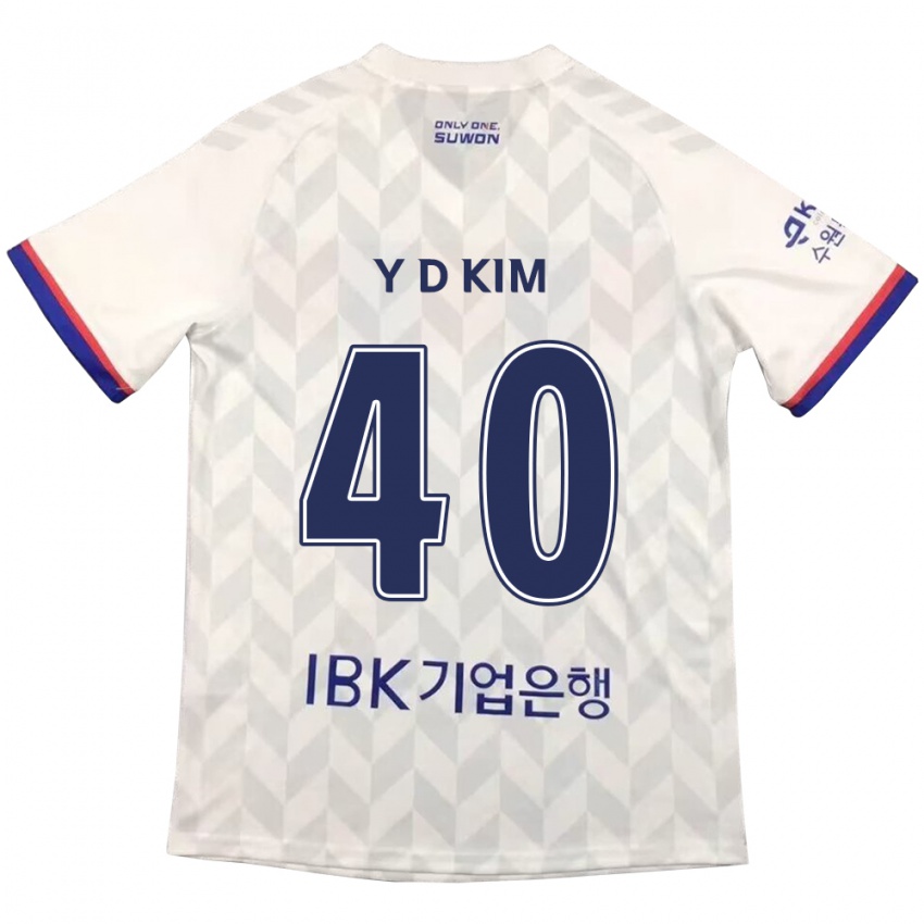 Niño Camiseta Do-Yoon Kim #40 Blanco Azul 2ª Equipación 2024/25 La Camisa México