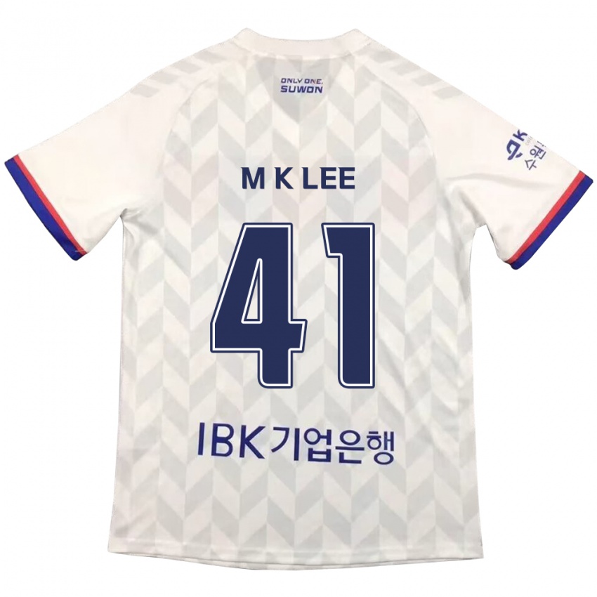 Niño Camiseta Kyung-Min Lee #41 Blanco Azul 2ª Equipación 2024/25 La Camisa México