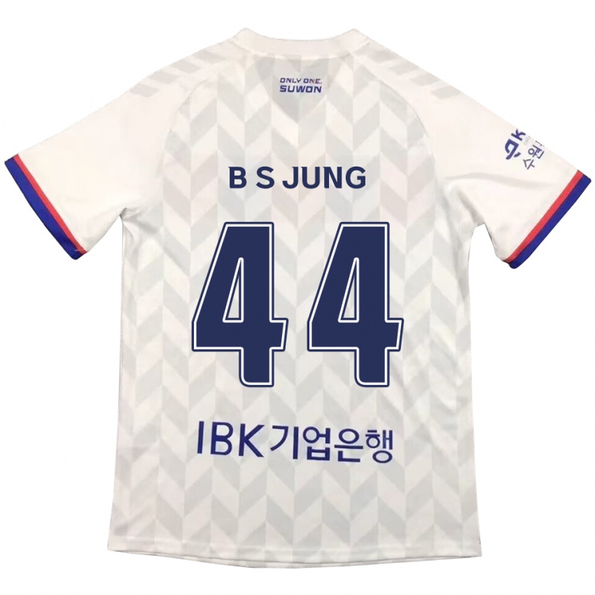 Niño Camiseta Seung-Bae Jung #44 Blanco Azul 2ª Equipación 2024/25 La Camisa México