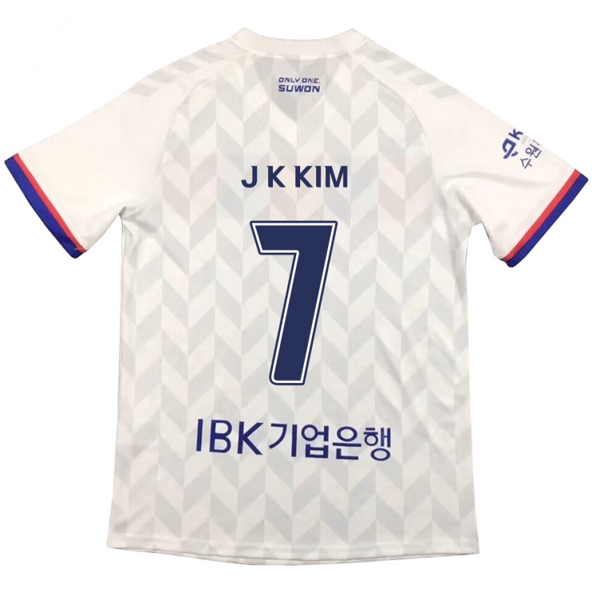 Niño Camiseta Ki-Jun Kim #7 Blanco Azul 2ª Equipación 2024/25 La Camisa México