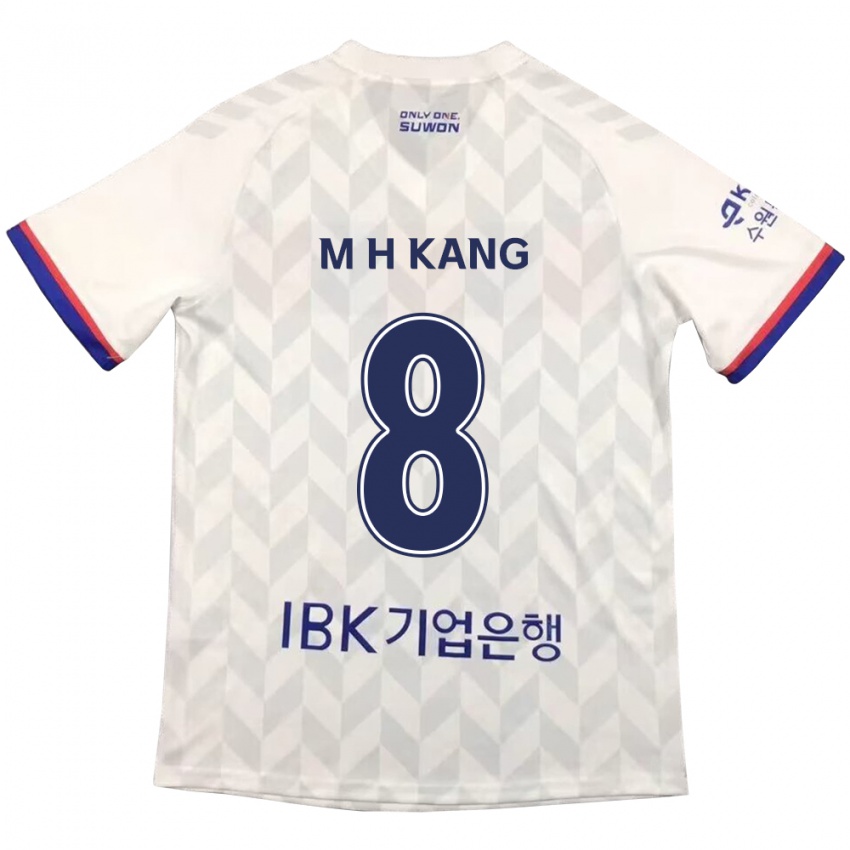 Niño Camiseta Ho-Min Kang #8 Blanco Azul 2ª Equipación 2024/25 La Camisa México