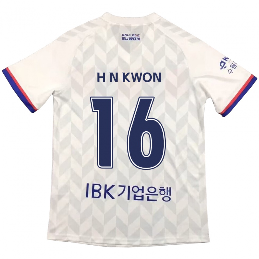 Niño Camiseta Nam-Hoon Kwon #16 Blanco Azul 2ª Equipación 2024/25 La Camisa México