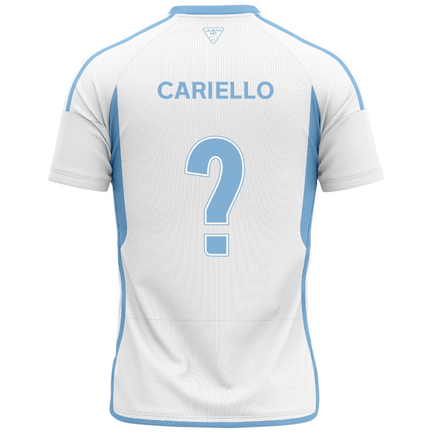 Niño Camiseta Yago Cariello #0 Blanco Azul 2ª Equipación 2024/25 La Camisa México