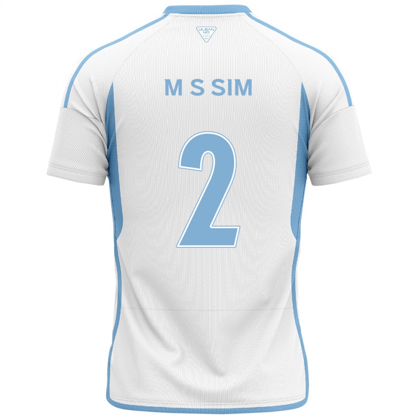 Niño Camiseta Sang-Min Sim #2 Blanco Azul 2ª Equipación 2024/25 La Camisa México